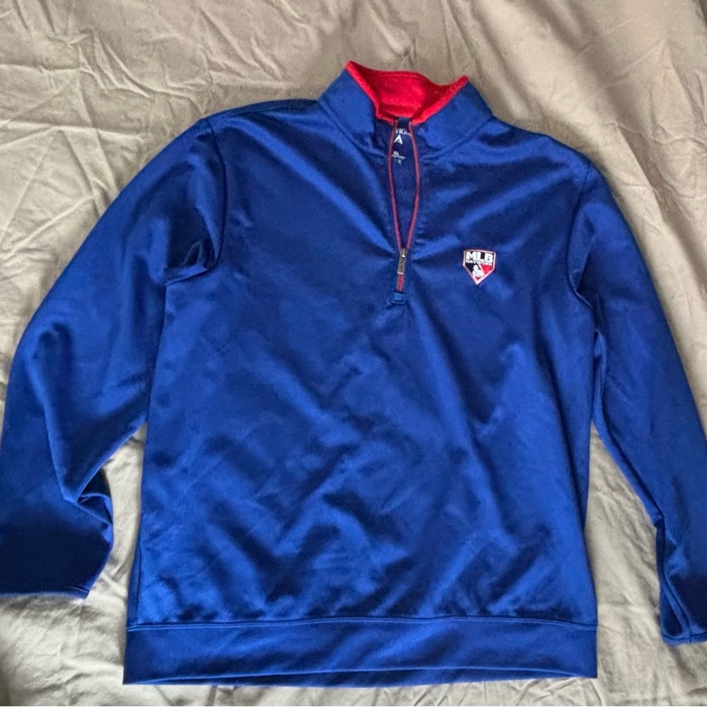MLB Blue and Red Zip-Up Sweater